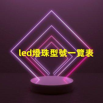 led燈珠型號一覽表 led燈條尺寸規(guī)格型號